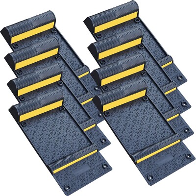 Rubber Parking Mat with 3M Self-Adhesive Tape and Install Kits Wheel Stopper