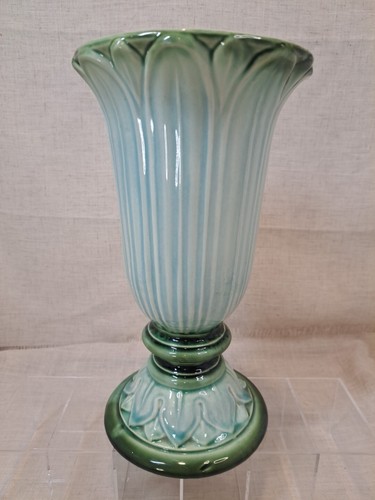 Vintage Mid Century Hull Pottery Vase 11.75"H Seafoam Green No. 421 - Picture 3 of 12