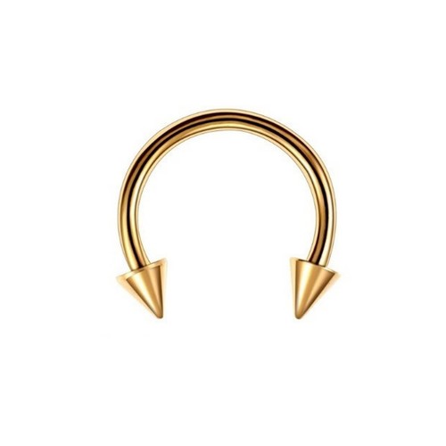 Ferradura Spike Piercing Nose Ring Septum Hanger Clip On Clicker HorseShoe - Picture 7 of 9