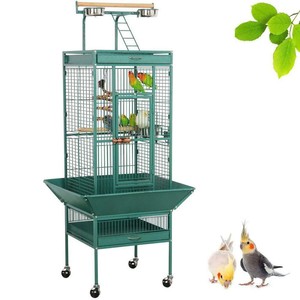 Détails Sur Grand Perroquet Cage Oiseau Ara House Finch Cacatoès Pet Gris Dafrique Vert Métal Afficher Le Titre Dorigine