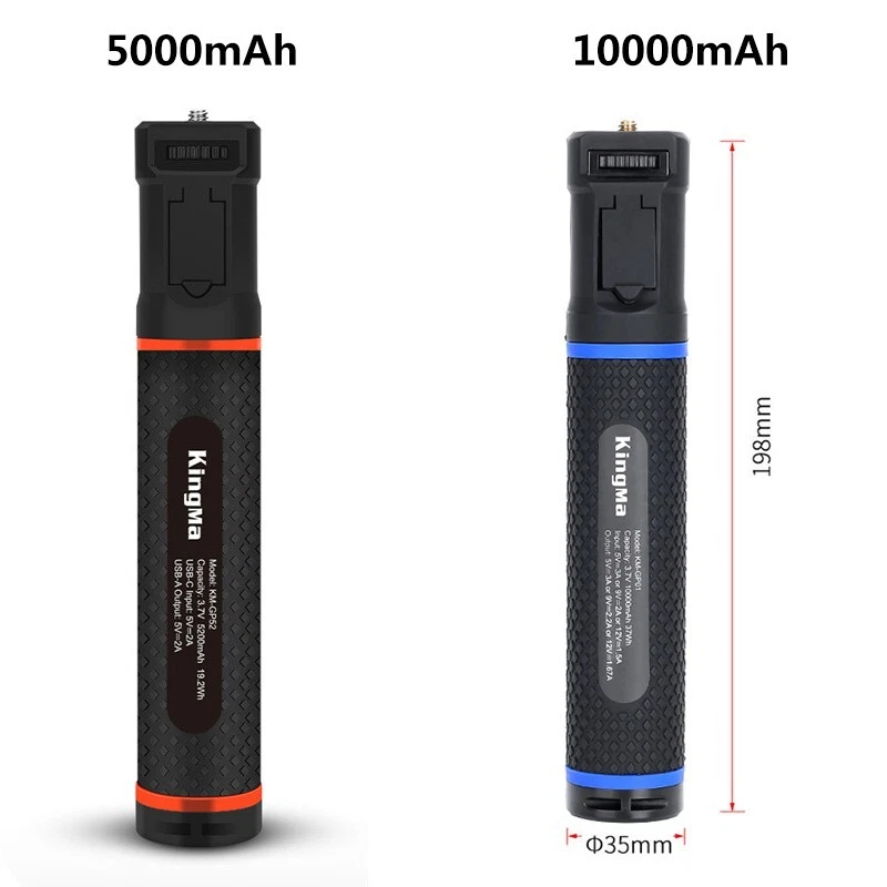 5200/10000mAh Hand Grips Power Bank Mini Tripod Selfie Stands for Gopro Cameras - Image 2 of 4