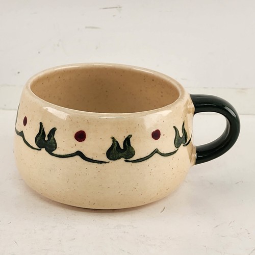 Poppytrail Homestead Provincial Flat Cup & Saucer by Metlox Tan Matching Border - Picture 4 of 9