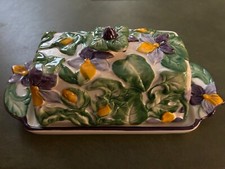 Plato de mantequilla Pansy Decor-Tentations de Tara