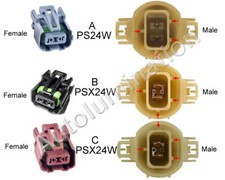 Fog Light Headlight Connector Harness PSX24W PS24w 5202 2504 H16 9009 PG20-3 -7