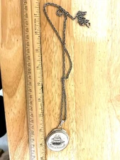 CHAS W MORGAN WHALE SHIP MEDAL PENDANT NECKLACE LOOK! EXCELLENT LOOK!