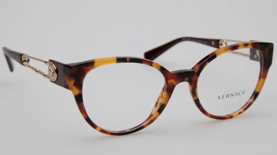 NEW VERSACE MOD.3307 5119 Havana EYEGLASSES FRAME 52-19-140mm B44mm Italy - Изображение 4 из 4