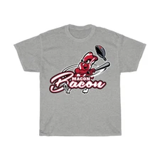 Macon Bacon Baseball T-shirt Grey Cotton All Sizes S-5XL JJ3361