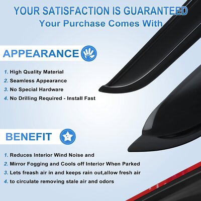 Window Rain Guards Shield For 2007-2014 Chevy Tahoe / GMC Yukon, Window - View #4