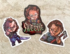 Chucky Childs Play Small Sticker Lot, Giving the Finger, Dont Call Me Sweetie