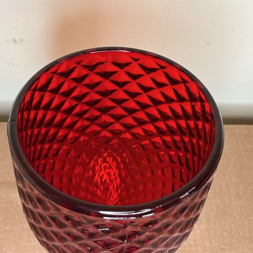 Vintage Ruby Red Glass Urn - Picture 5 of 8
