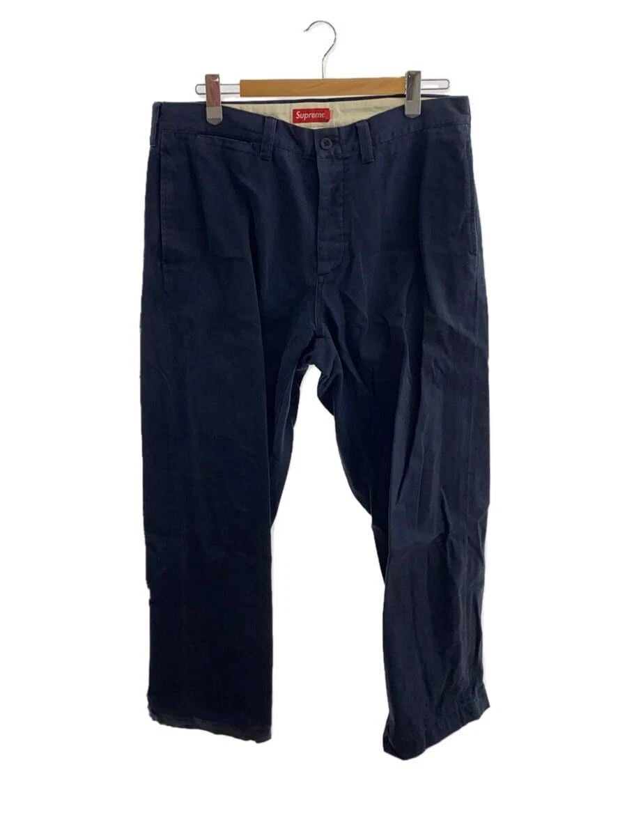Supreme Autre Pin Up Chino Pantalon Bas 34 Coton Marine Uni Occasion