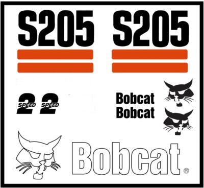 DECAL KIT for Bobcat skidsteer S205 track loader decals Stickers pre 03.