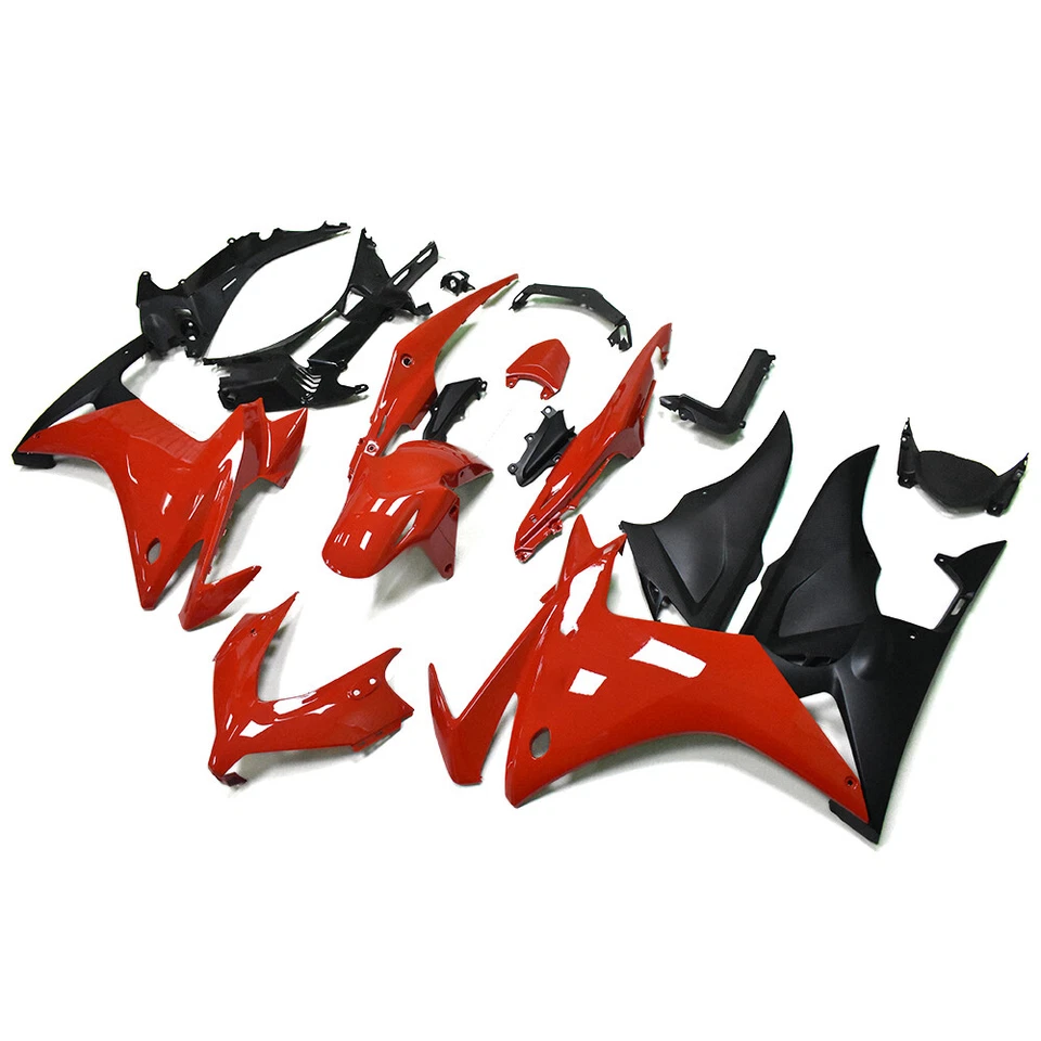 Kit de carenados rojo negro para carrocería ABS Honda CBR500R 2011 2012 2013 2014 2015 Foto 4 de 4