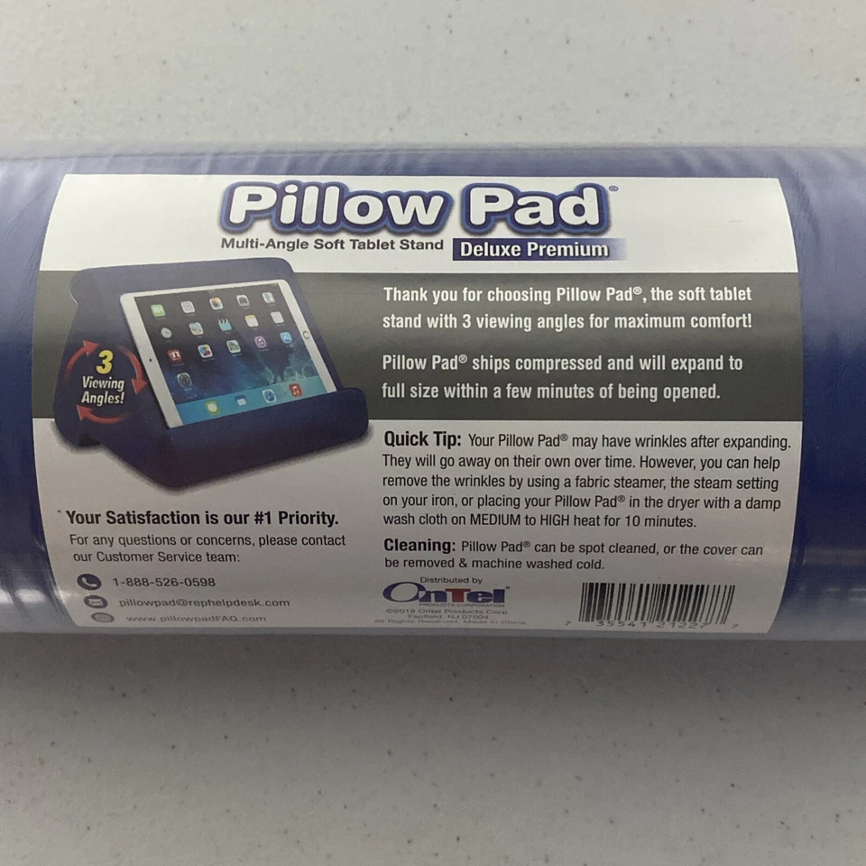 Pillow Pad Multi-Angle Soft Tablet Stand 3 Views Blue Deluxe Premium On TV NEW - Image 2 of 4
