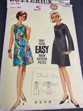 Butterick Dress Pattern 4304 1960's-70's