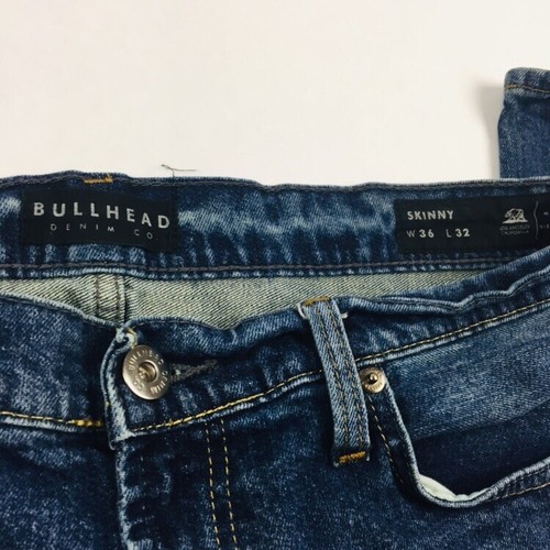 en foncé délavage Jean Pacsun coton Homme skinny mélangé Bullhead Jeans 36x32 w8Yq10