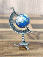 Miniature Vintage Collectible Silver 800 Figure Globe  7,7gr  Height 4 cm