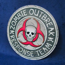 ZOMBIE OUTBREAK TEAM - Full Color Metal Sign ~ Man Cave Garage Bar ~ MADE in USA