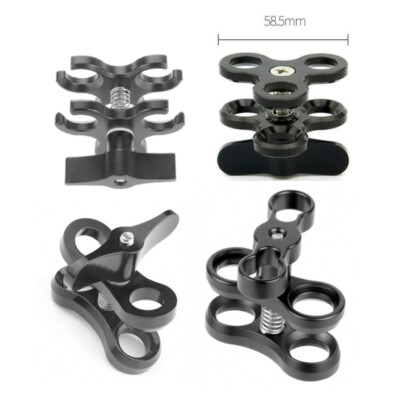 Butterfly Clip Clamp Diving Light Arm Ball Head Mount Adapter For GOPRO13