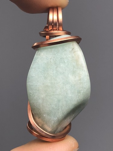 Amazonite Copper Pendant ONLY *handmade* Quality Wrap P3 - Picture 3 of 5