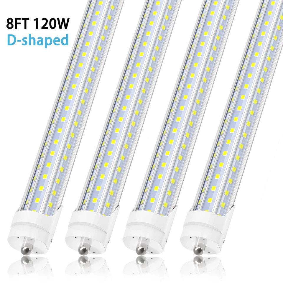 8FT T8 LED Tube Light Bulbs FA8 Single Pin 8 Foot LED Shop Lights 45W 72W 120W - Image 2 of 4