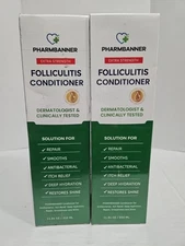 2x PHARMBANNER Folliculitis Seborrheic Dermatitis Conditioner 11.84oz BB11/27