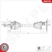Esen SKV Antriebswelle Gelenkwelle FüR Audi A4 8E2 B6 8EC B7 8E5 8ED