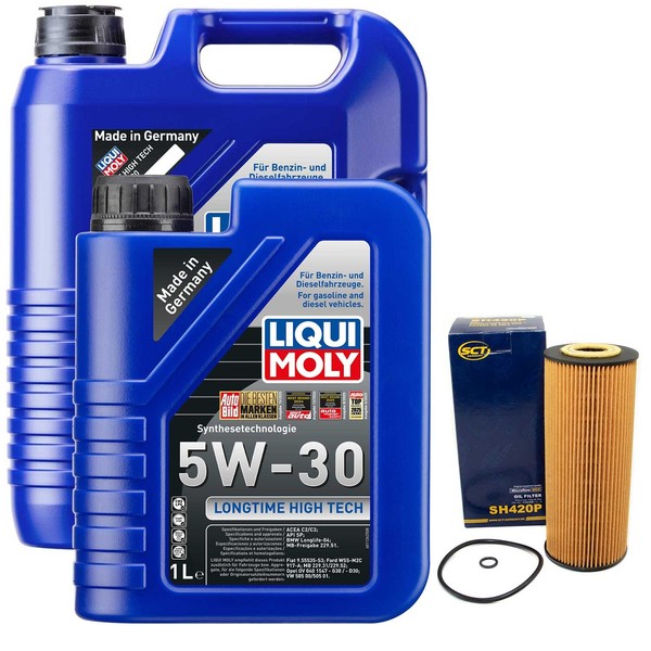 MotoröL Set High Tech 5W-30 Liqui Moly 6 Liter + ÖLfilter FüR Seat Leon Cupra-image