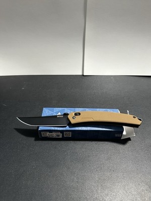 SRM Knives Ambidextrous Folding Blade 8Cr13MoV Steel Brown G10 Handle - 9211-GW