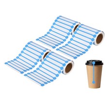 4Rolls Total 2000Pcs Tamper Evident Tape, 3.9x0.5Inch Tamper Proof Sticker,Blue