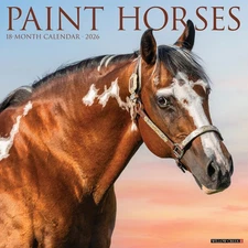 Paint Horses 2026 12" x 12" Wall Calendar (free shipping)