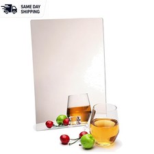 Frameless 10x8 Acrylic Wall Mirror - Shatterproof  Adhesive for Easy Install
