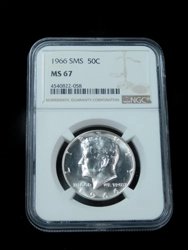 1966 50c Kennedy Silver Half Dollar - NGC MS67 SMS