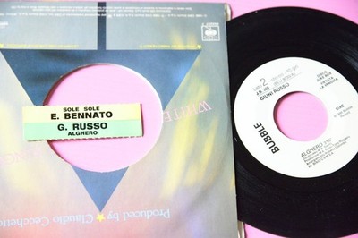 Giuni Russo Alghero Bennato Sole 7'' Sticker Jukebox Strip