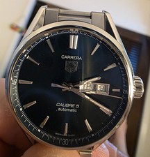 TAG HEUER Carrera Caliber 5 WAR201E Day date Navy Dial Automatic Men's _935488