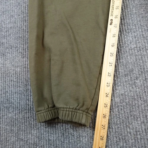 Satta Livity Fleece Jogger Pants Mens Medium Green Organic Cotton Pockets image 6