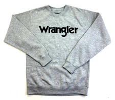 Wrangler Authentics Logo Crew Neck Sweatshirt Gray Men's Sizes S, L, XL New
