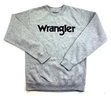 Wrangler Authentics Logo Crew Neck Sweatshirt Gray Men's Sizes S, L, XL New