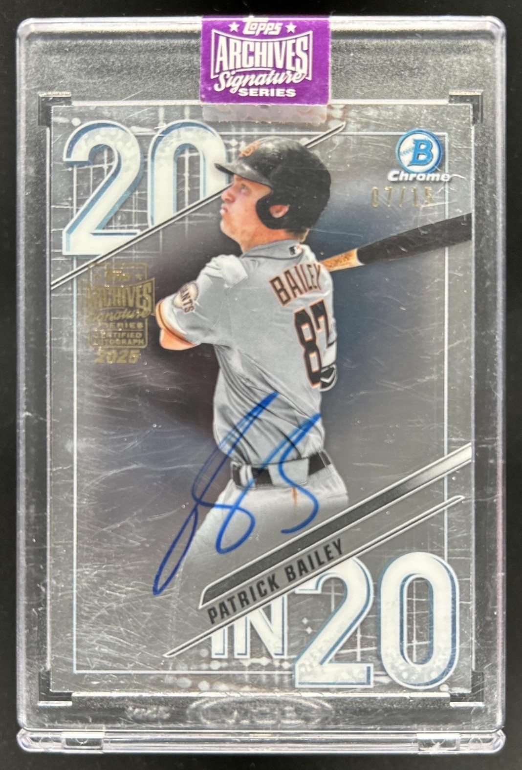 2025 Topps Archives Signature Series Patrick Bailey 2020 Bowman Chrome Auto /15