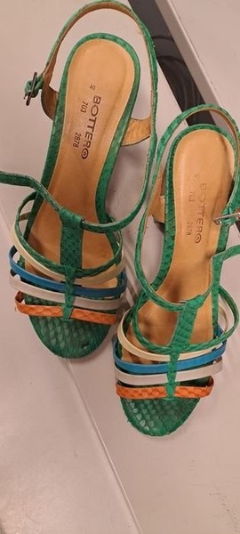 Women Heels Multicolor Leather 40