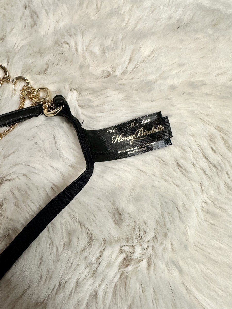 RARE? Honey Birdette ARIANA?✨ Black & Gold Chain Top  display picture 1