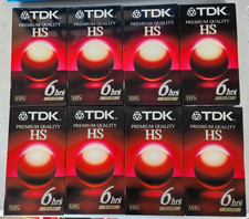 TDK T-120 Video Tape HS Premium Quality, Lot of 10, Brand New, Sealed