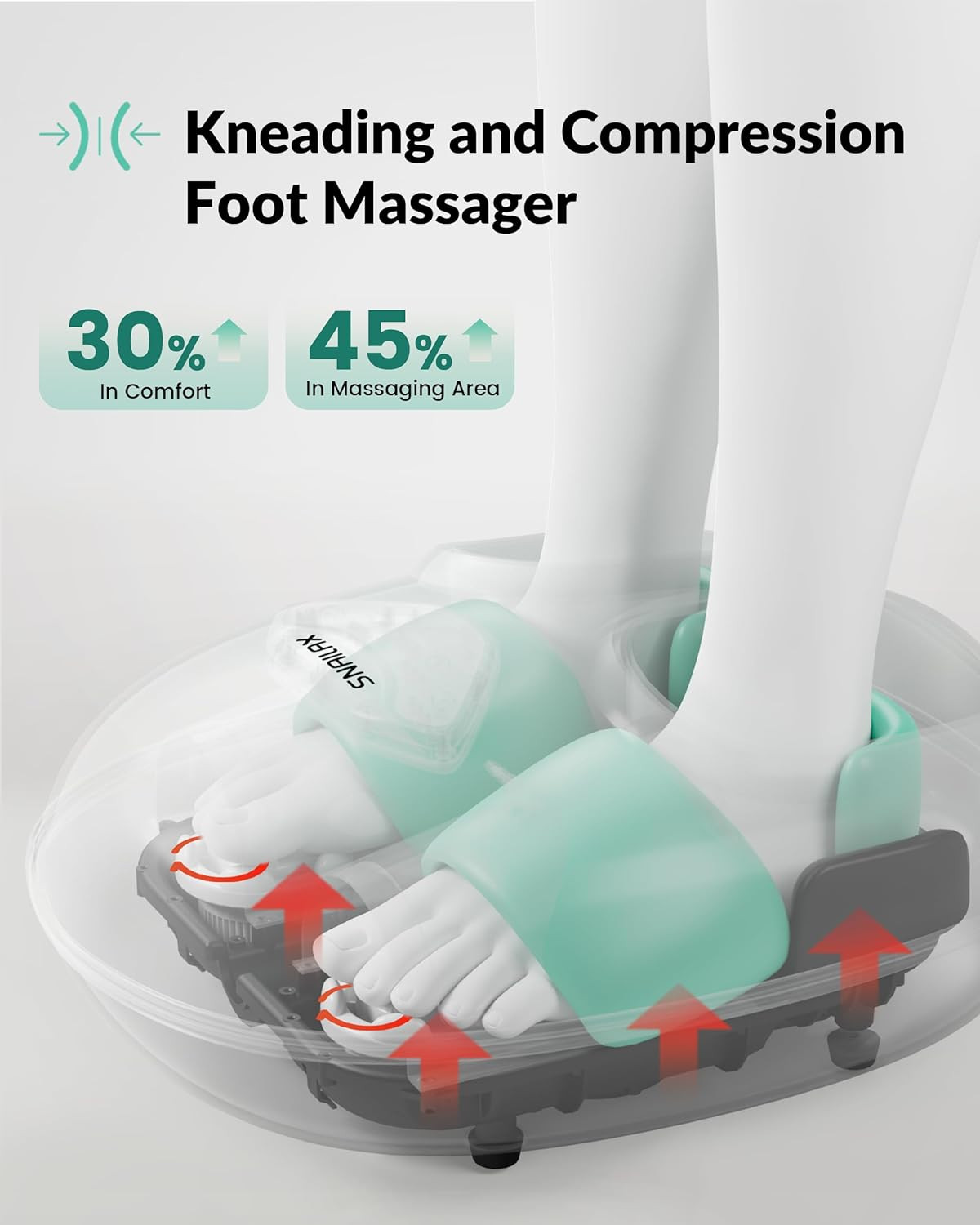 Massaggiatore per Piedi Con Calore, Shiatsu Massaggiatore per Piedi per Fascite  - 3