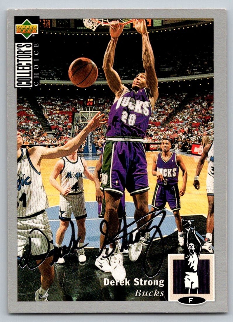 1994-95 Upper Deck Collector's Choice - Derek Strong #83  Silver Signature 