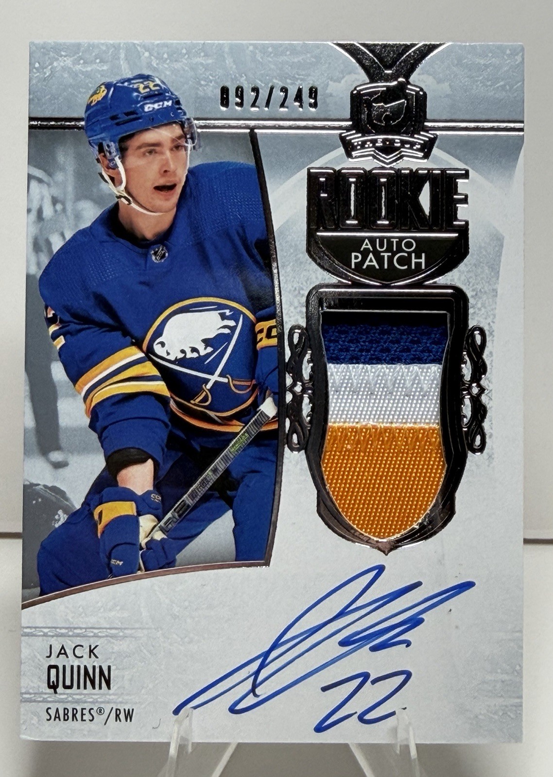 2022-23 Jack Quinn UD The Cup RC Patch Auto /249