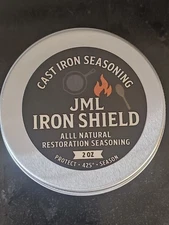 "JML IRON SHIELD" Brand, Cast Iron Cure seasoning All Natural Food Safe/ PREMIUM