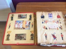 antique scrap book falling apart 28 aprox double sides
