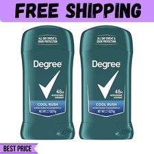 2 PACK MEN ANTIPERSPIRANT DEODORANT DEGREE STICK SPORT 48 HOUR PROTECTION 2.7 oz
