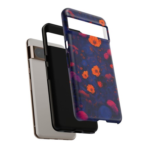 Blue Floral Phone Case, Tough Phone Case, Cute Phone Cover, Unique Gift For Her - 第 155/273 張圖片