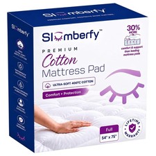 Full Waterproof Mattress Pad, Quilted Fitted Cotton Protector  Premium 400 T...